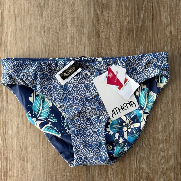 Athena Other - Athena Reversible Luna Retro Swim Bottoms Blue Women's Sz XS NWT